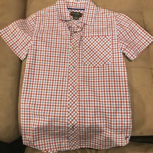 Boys Eddie Bauer Short Sleeve Dress Shirt-Size M